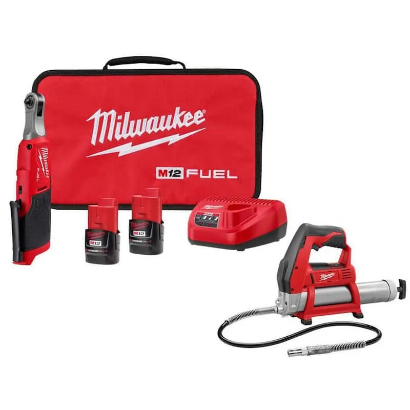 Kit de cliquet Milwaukee FUEL 12V M12, sans fil, 1/4 po, sans brosse, 4 in