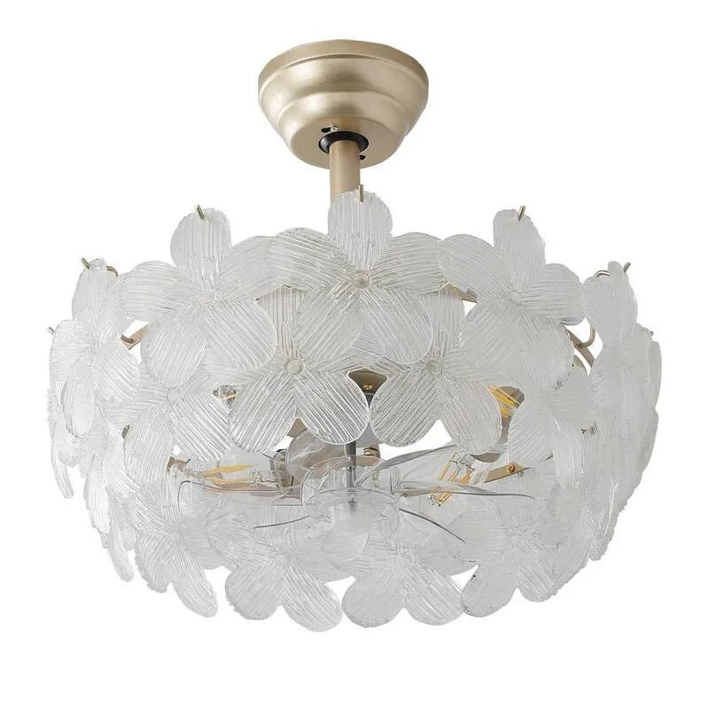 Ventilateur de plafond 6-vitesses, 19 po, Télécommande, Intérieur, Réversible, Or, 19 in