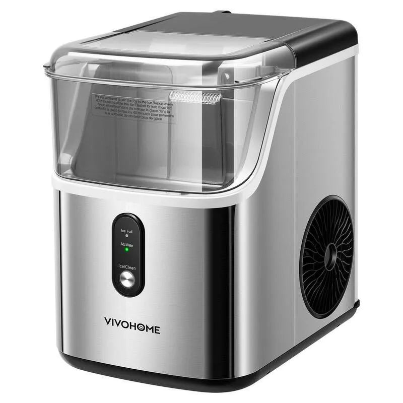 Auto-nettoyage en argent, 7, 8. 7 po. 33 lbs. machine à glaçons pour contre-découper, 7 in